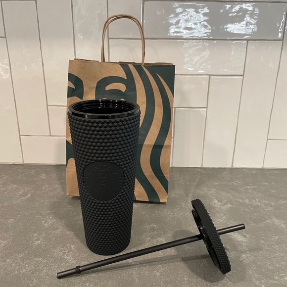 NWT 2021 STARBUCKS Matte Black Tumbler 24 … - Picture 2 of 3